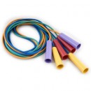 Скакалка 2.8м шнур из цветной резины. ручка пластмассовая