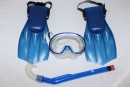 Набор для плавания (маска+ласты+трубка) синий